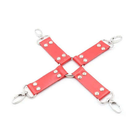 Red bondage accessory from Bondage Set 10 Pieces Red featuring adjustable straps and nickel-free hardware for safe and stylish restraint play.