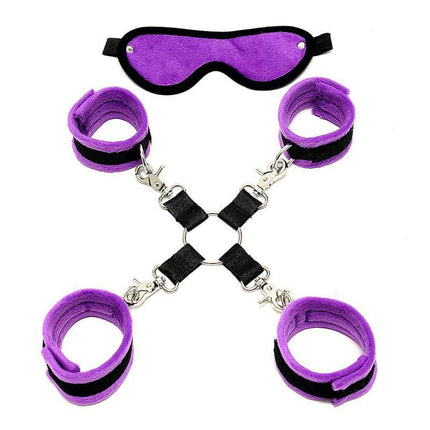 Bondage Set Purple including purple eyemask and cuffs for consensual restraint and heightened sensation.