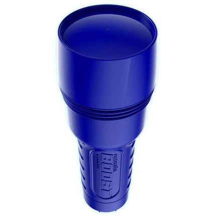 Blue Boost Bang Masturbator Vagina by Fleshlight, realistic design with ribbed interior for enhanced stimulation and satisfaction