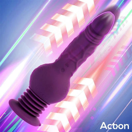Booster Ultra Jet Thruster Vibrator with Powerfull Suction Cup showcasing its design against a vibrant background