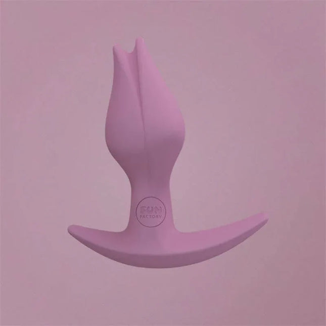 Bootie Fem Female anal plug Rose in soft medical-grade silicone, tulip-inspired design for vulva owners.