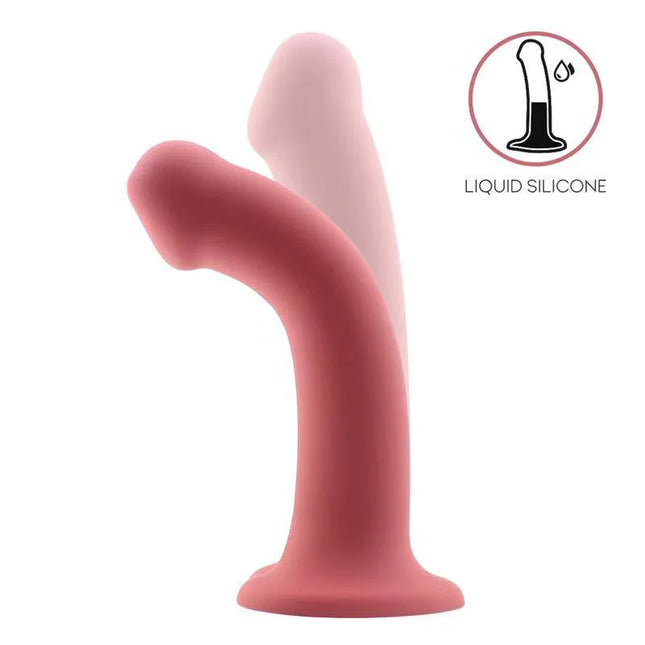 Bouncy Liquid Silicone Dildo Hiper Flexible 7 - 18 cm Size M Burgundy with premium flexibility and durability.
