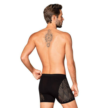 Back view of a man wearing Boxer M103 S/M/L, showcasing the comfortable elastic fit and modern design.