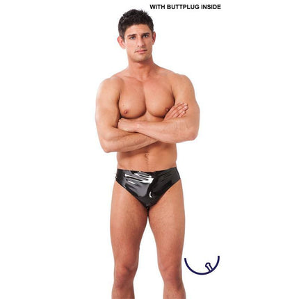 Boxer with Plug Inside Latex offering premium European craftsmanship and a snug fit, designed to enhance intimate moments uniquely.