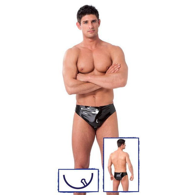 Boxer with Plug Inside Latex, premium natural latex design, European craftsmanship, snug fit, daring intimate wear.
