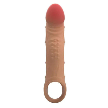 Brad Vibrating Penis Sleeve with soft TPE design and clip for adjustable fit, featuring powerful center vibrator for enhanced pleasure.