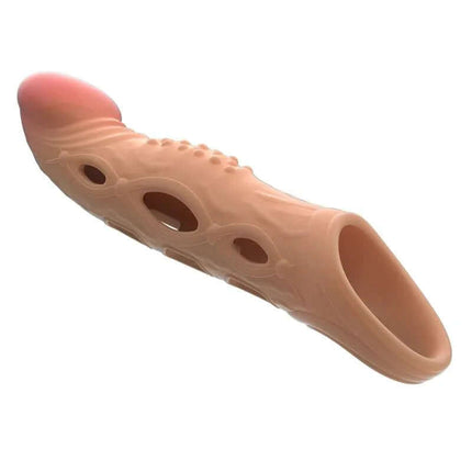 Brad Vibrating Penis Sleeve with soft TPE material and adjustable clip for enhanced pleasure and firmer erection.