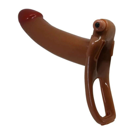 Bradden Universal Strap On with Vibrating Hollow Dildo 6.7 featuring adjustable nylon straps and soft inner lining for comfort.