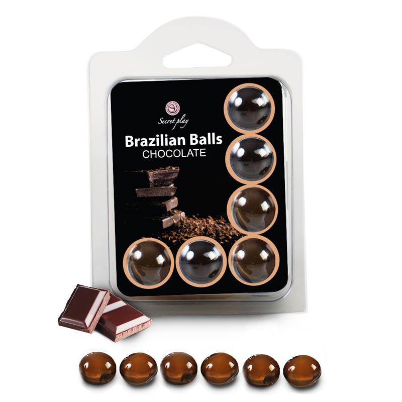 Brazilian Balls Set 6 Chocolate - secretsextoys.store
