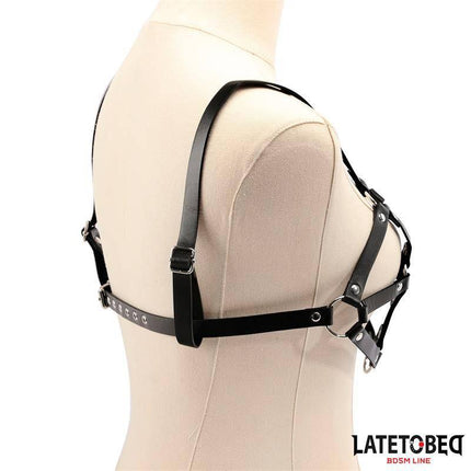 Breast harness Adjustable from Latetobed BDSM Line, showcasing premium PU and metal design for secure and comfortable wear.