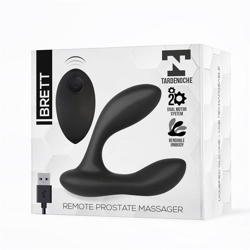 Brett Prostate Massager Remote Control USB Liquid Silicone - secretsextoys.store