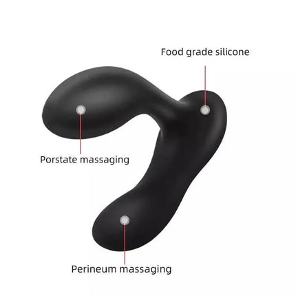 Brett Prostate Massager Remote Control USB Liquid Silicone with ergonomic design and food-grade material for prostate and perineum massage.