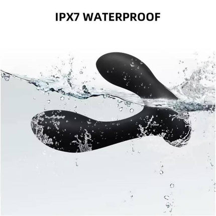 Brett Prostate Massager Remote Control USB Liquid Silicone submerged in water, showcasing its IPX7 waterproof feature for bath or shower use.