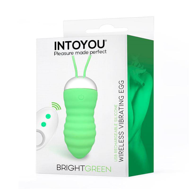 Brightgreen Vibrating Egg Remote Control USB Silicone - secretsextoys.store