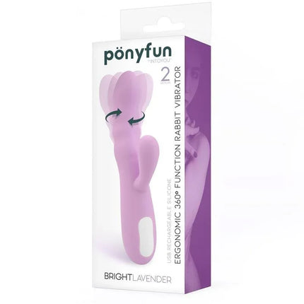 Brightlavender Vibe and Rotator Double Motor 360º USB Silicone vibrator packaging.