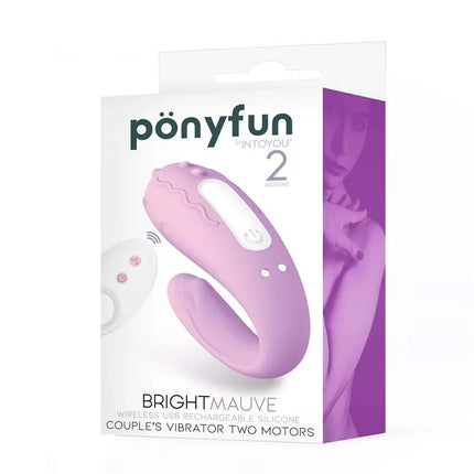 Brightmauve Couples Vibrator Two Motors Remote Control USB Silicone packaging