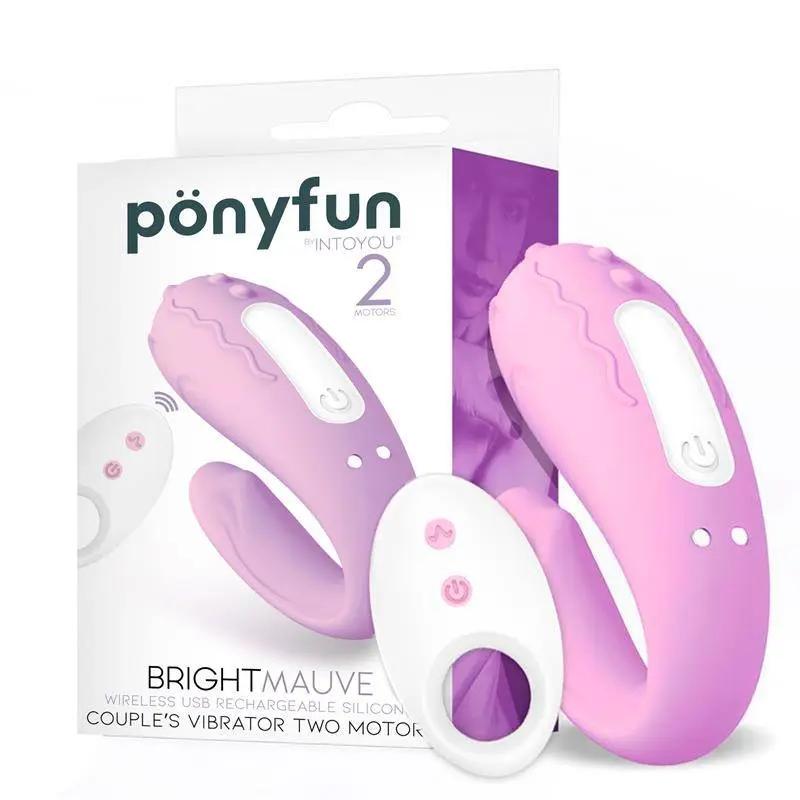 Brightmauve Couples Vibrator Two Motors Remote Control USB Silicone - secretsextoys.store