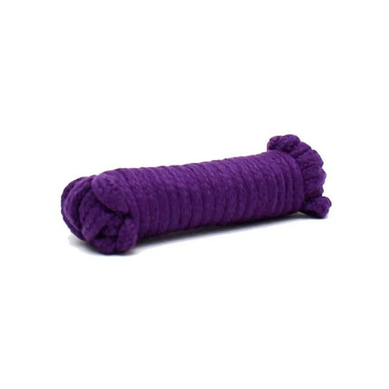 Purple coiled rope for crafts and projects, showcasing durability and versatility.