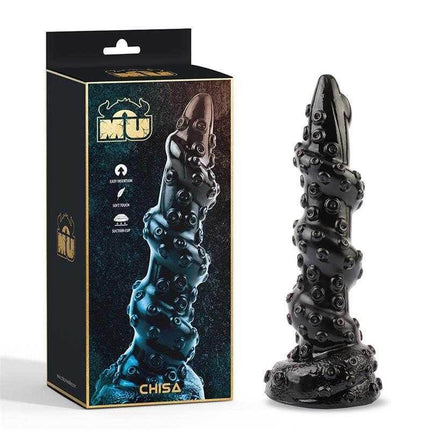 Bugbear Dildo with Suction Cup 23.5 cm featuring unique design and packaging, for adventurous pleasure sessions.