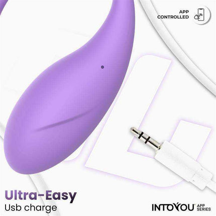 Bulby Egg Vibrator with App Lavander featuring USB charging from Intoyou App Series.
