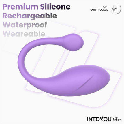 Bulby Egg Vibrator with App Lavander, premium silicone, rechargeable, waterproof, wearable, app-controlled Intoyou® App Series.
