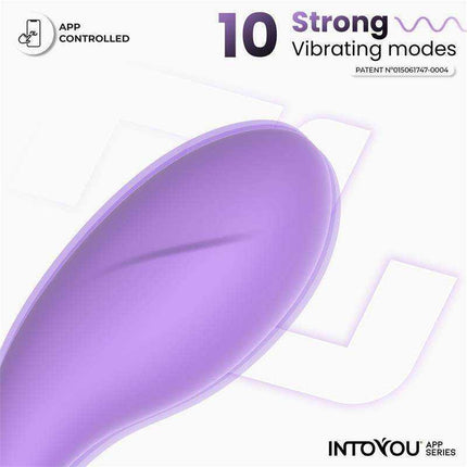 Bulby Egg Vibrator with App Lavander showcasing 10 strong vibrating modes and app control.