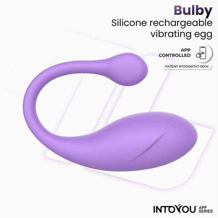 Bulby Egg Vibrator with App Lavander - silicone rechargeable vibrating egg from Intoyou App Series.