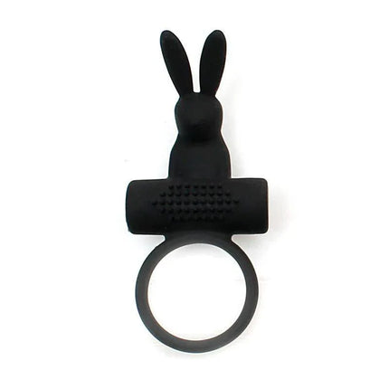 Bunny Cock Ring Vienna Black, versatile vibrating ring for couples, black with bunny design.