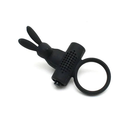 Bunny Cock Ring Vienna Black vibrating ring with bunny ears, designed for couples to enhance intimacy and improve erections.