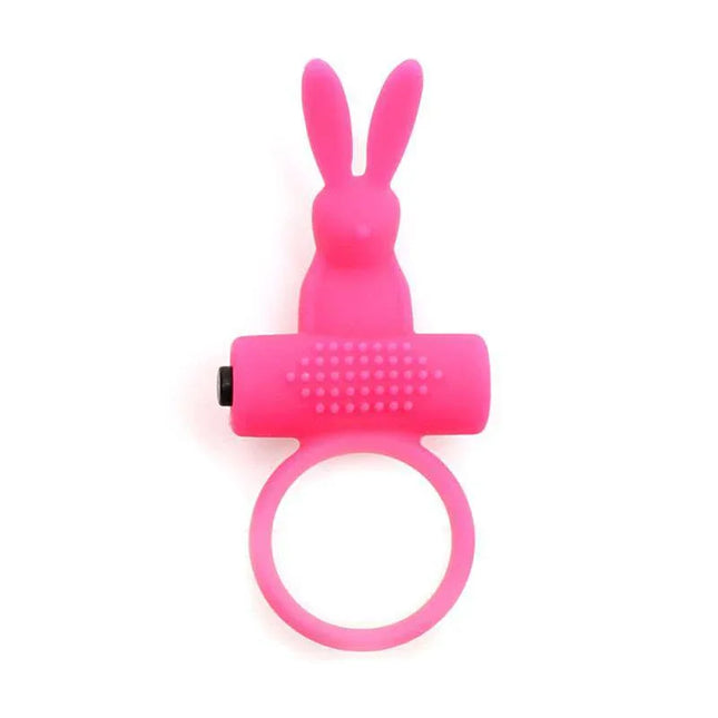 Bunny Cock Ring Vienna Pink, vibrating couples' ring for enhanced pleasure and support, featuring rabbit-shaped design.