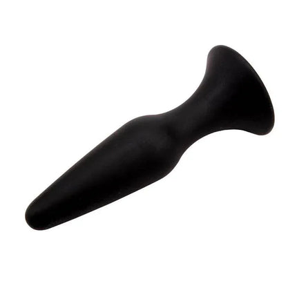 Butt Plug 12.5 x 3.1 cm Silicone Black with discreet design for anal play