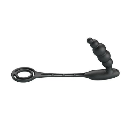 Butt Plug and Penis Ring with Vibration for dual-stimulation and enhanced pleasure in solo or couple's play.