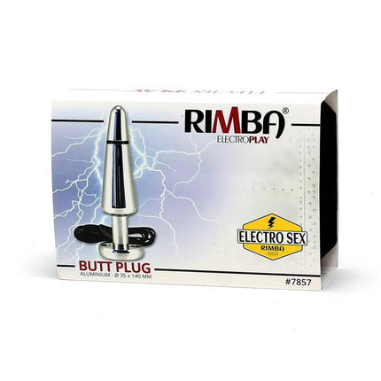 Butt Plug Electro Shock packaging box with electric pulse design from Rimba Electroplay