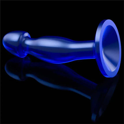 Butt Plug Flawless Clear Blue 6.5 - transparent body-safe TPE design for targeted prostate stimulation