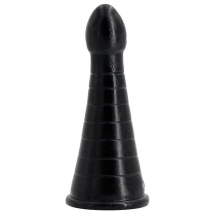 Butt Plug Iconista 19 cm black anal plug with rounded tip and relief shaft for advanced use