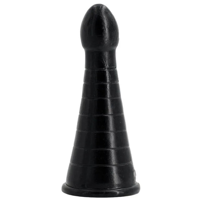 Butt Plug Iconista 19 cm black anal plug with rounded tip and relief shaft for advanced use