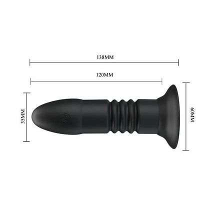 Butt Plug Magic Jinger Up and Down Movement with dimensions in mm