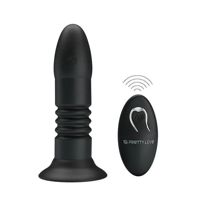 Butt Plug Magic Jinger Up and Down Movement with remote control, premium anal toy offering customizable vibration and motion features.