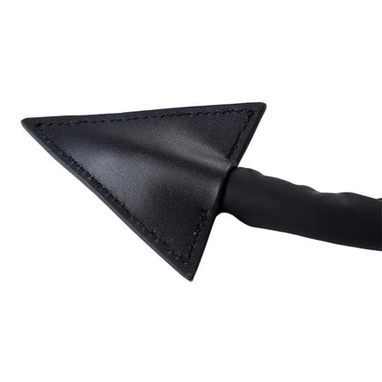 Close-up of Butt Plug with Devil Tail by A-GUSTO, featuring a leather devil tail design for playful anal exploration and intimate adventures.