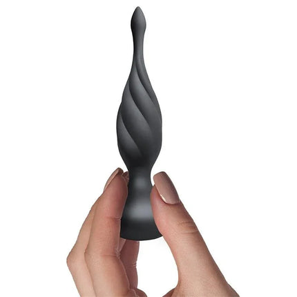 Butt Plug with Remote Control Petite Sensations Discover Black held in hand.