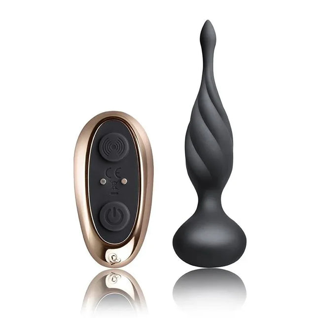 Butt Plug with Remote Control Petite Sensations Discover Black in body-safe silicone with compact design