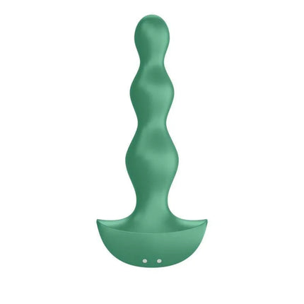 Butt Plug with Vibration Lolli Plug 2 Green featuring soft silicone and versatile vibration settings for enhanced pleasure.