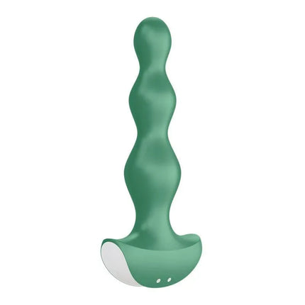 Green Butt Plug with Vibration Lolli Plug 2 featuring a soft silicone design and dual motors for customizable anal pleasure.