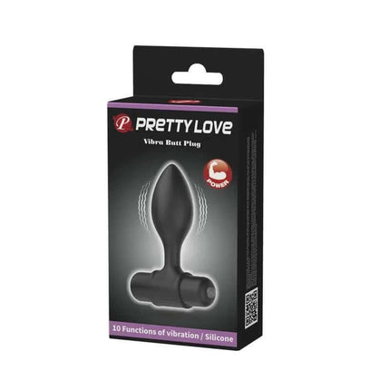 Butt Plug With Vibration Silcione in packaging, premium silicone anal plug for intimate exploration, featuring powerful vibrations.