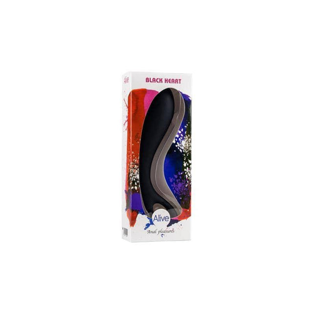Packaging of the Butt Stimulator Black Heart with ergonomic design and body-safe silicone.