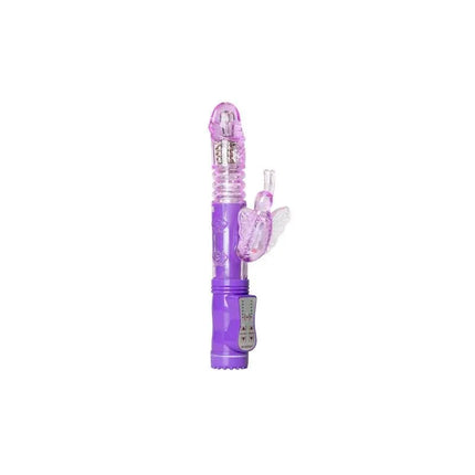Butterfly Vibrator - Purple with dual-action stimulation offers 12 vibration modes for personalized pleasure.