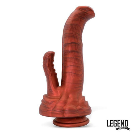 Bycephalor Liquid Silicone Dildo 23,5 cm in dinosaur theme by Lengen Dildos, ideal for adventurous play and deep stimulation.