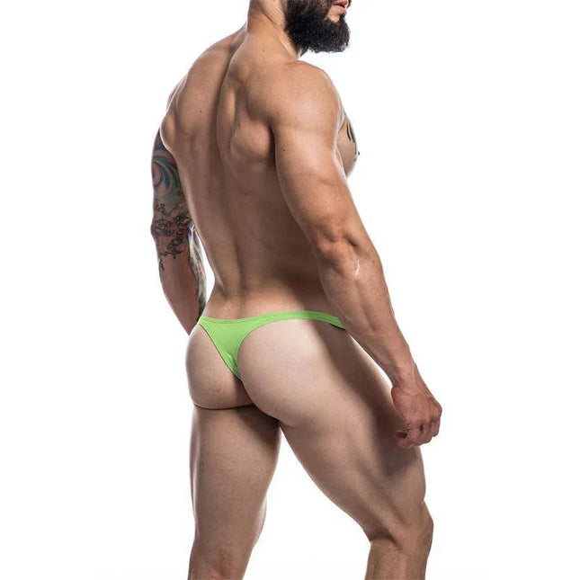 C4M03 Classic Thong Neon Green by CUT4MEN, bold and contemporary thong in vibrant neon green for minimal coverage and modern style.