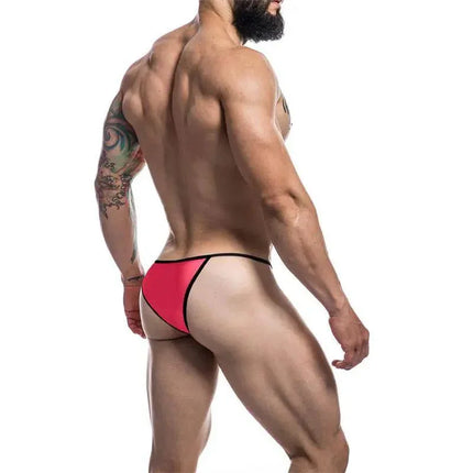 C4M12 Briefkini RedOTS underwear for men, side view showcasing bold design and comfortable fit by CUT4MEN.