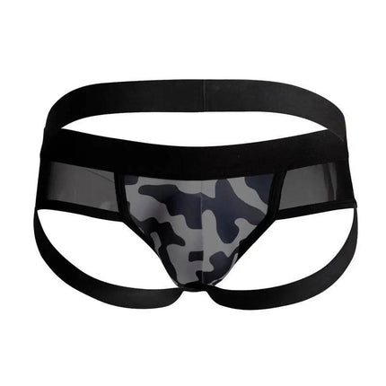 C4M13 Mixed Jockstrap Shadow Camo by CUT4MEN, featuring a shadow camo design with transparent accents for bold, comfortable support.